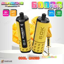 bang king shisha 60000 puffs e shisha head vape | 60k dtl direct to lung disposable | 0.6ohm mesh coil 650mah type c
