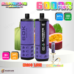 bang king shisha 60000 puffs e shisha head vape | 60k dtl direct to lung disposable | 0.6ohm mesh coil 650mah type c