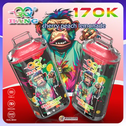 qq bang crystal 170000 puffs | 1.2 ohm dual mesh | crystal shell metallic base disposable vape