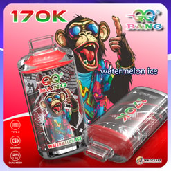 qq bang crystal 170000 puffs | 1.2 ohm dual mesh | crystal shell metallic base disposable vape
