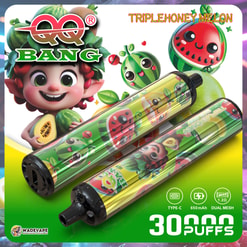 qq bang 30000 puffs disposable vape | 1.2ohm dual mesh | crystal 30k shell cylindrical