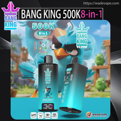 bang king 500k | 8-in-1 Einweg-Vape mit 500.000 Zügen | LCD-Display, 650mAh Akku, Mesh-Coil