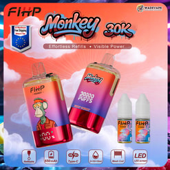sfihp monkey 30000 puffs navulbare vape | 30k puffs type c dual mesh coil | EU-magazijn 3–7 dagen levering