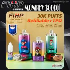 sfihp monkey 30000 puffs refillable vape | 30k puffs type c dual mesh coil | eu warehouse 3–7 days delivery