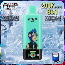 fihp 8 in 1 200000 puffs vape | 200k high capacity disposable vape 8 adjustable flavors | eu warehouse 3–7 days delivery