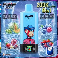 fihp 8 in 1 200000 puffs vape | 200k high capacity disposable vape 8 adjustable flavors | eu warehouse 3–7 days delivery