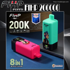 fihp 8 in 1 200000 puffs vape | 200k high capacity disposable vape 8 adjustable flavors | eu warehouse 3–7 days delivery