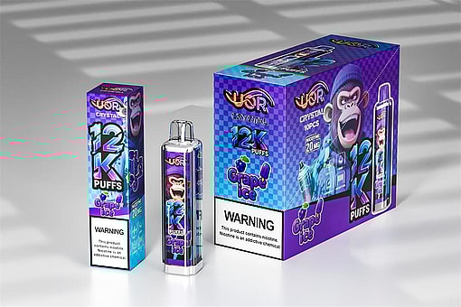 uor 12000 puffs original uor crystal 12k vape led rainbow lights type c port disposable e cigarettes customizable. fast shipping