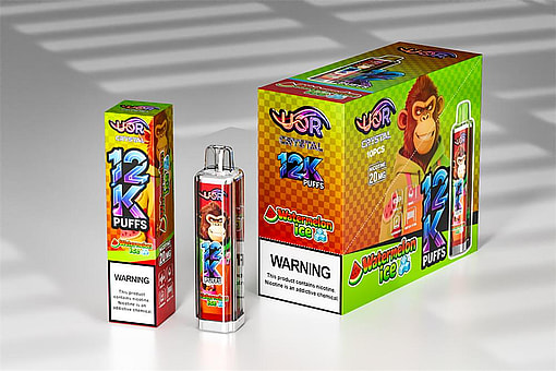 uor 12000 puffs original uor crystal 12k vape led rainbow lights type c port disposable e cigarettes customizable. fast shipping