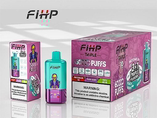 fihp 60000 puffs triple flavors original genuine 3in1 disposable vape type c charging port fihp 60k customizable fast shipping (copy)