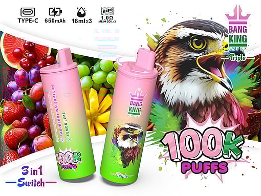 bang king triple 100000 puffs original bang king 100k 3in1 vape led display type c port disposable e cigarettes customizable fast shipping