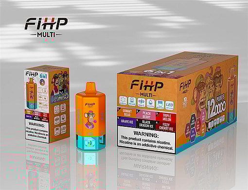 fihp multi 120000 puffs 6in1 flavors original genuine six flavors disposable vape type c charging port fihp 120k customizable fast shipping