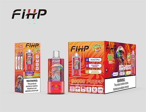 fihp 90000 puffs original fihp 3in1 90k 3 flavors in 1 vape led display type c port disposable e cigarettes customizable. fast shipping