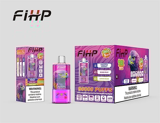 fihp 90000 puffs original fihp 3in1 90k 3 flavors in 1 vape led display type c port disposable e cigarettes customizable. fast shipping