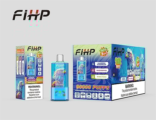 fihp 90000 puffs original fihp 3in1 90k 3 flavors in 1 vape led display type c port disposable e cigarettes customizable. fast shipping