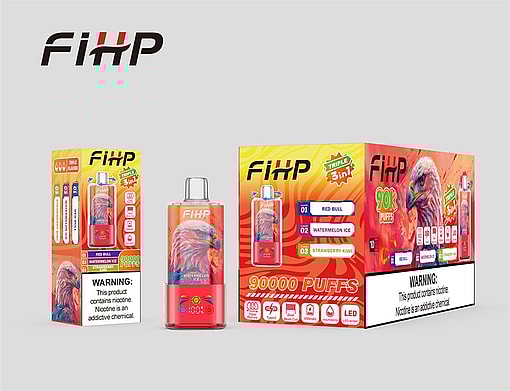fihp 90000 puffs original fihp 3in1 90k 3 flavors in 1 vape led display type c port disposable e cigarettes customizable. fast shipping