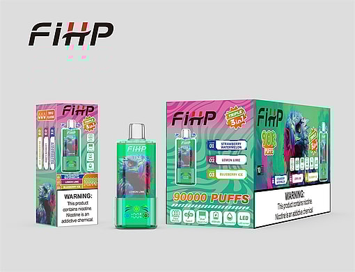fihp 90000 puffs original fihp 3in1 90k 3 flavors in 1 vape led display type c port disposable e cigarettes customizable. fast shipping