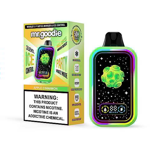 mr.goodie 50000 puffs adjustable ice level original genuine mr.goodie 50k puffs led display customizable. fast shipping