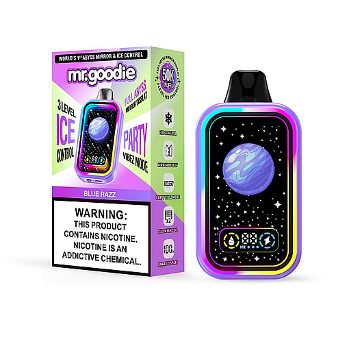 mr.goodie 50000 puffs adjustable ice level original genuine mr.goodie 50k puffs led display customizable. fast shipping