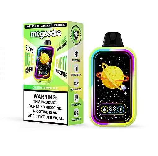 mr.goodie 50000 puffs adjustable ice level original genuine mr.goodie 50k puffs led display customizable. fast shipping