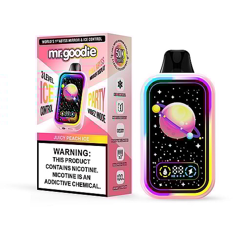 mr.goodie 50000 puffs adjustable ice level original genuine mr.goodie 50k puffs led display customizable. fast shipping