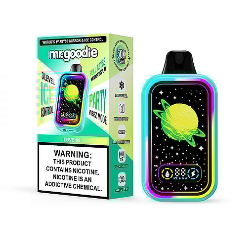 mr.goodie 50000 puffs adjustable ice level original genuine mr.goodie 50k puffs led display customizable. fast shipping