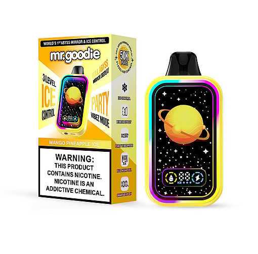 mr.goodie 50000 puffs adjustable ice level original genuine mr.goodie 50k puffs led display customizable. fast shipping