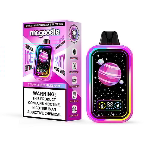 mr.goodie 50000 puffs adjustable ice level original genuine mr.goodie 50k puffs led display customizable. fast shipping