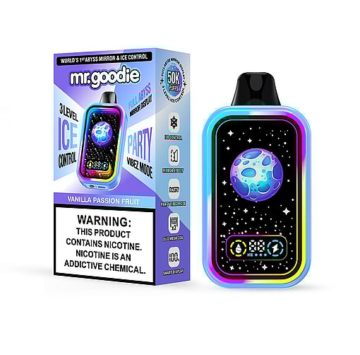 mr.goodie 50000 puffs adjustable ice level original genuine mr.goodie 50k puffs led display customizable. fast shipping