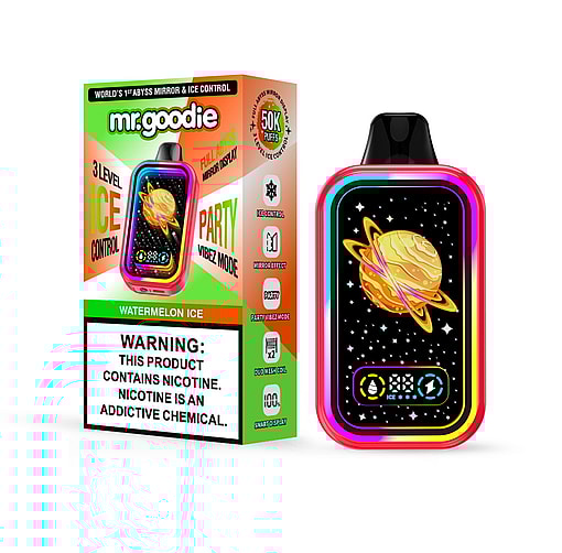 mr.goodie 50000 puffs adjustable ice level original genuine mr.goodie 50k puffs led display customizable. fast shipping