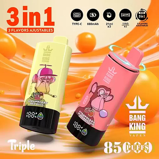 Bang King Triple 85000 Puffs Three flavor switching Original Genuine 85K Flavor Switching Customizable. Fast shipping – Bild 4