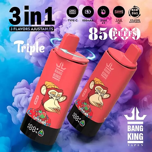Bang King Triple 85000 Puffs Three flavor switching Original Genuine 85K Flavor Switching Customizable. Fast shipping – Bild 5