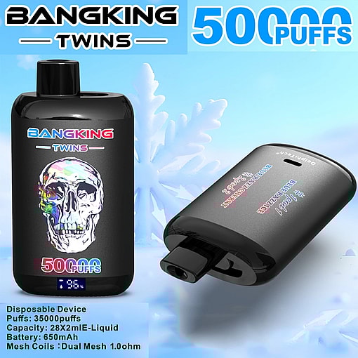 Bang King Twins 50000 Puffs Original Genuine 50K Flavor Switching Customizable. Fast shipping - Imagen 3