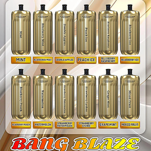 Bang Blaze Gold 42000 puffs Original Genuine Adjustment of ice level 42K Customizable. Fast shipping – Image 3