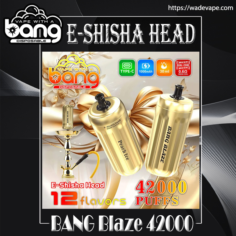 Bang Blaze Gold 42000 puffs Original Genuine Adjustment of ice level 42K Customizable. Fast shipping