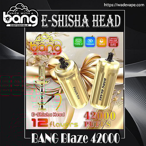 bang blaze gold 42000 puffs original genuine adjustment of ice level 42k customizable. fast shipping