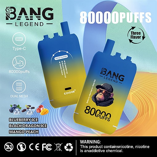 bang legend 80000 puffs three flavor switching original genuine 80k flavor switching customizable. fast shipping