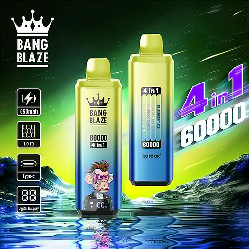 Bang Blaze 4in1 60000 puffs 4 Flavor Switching Original Genuine Intake Port 60K Customizable. Fast shipping - Imagen 10