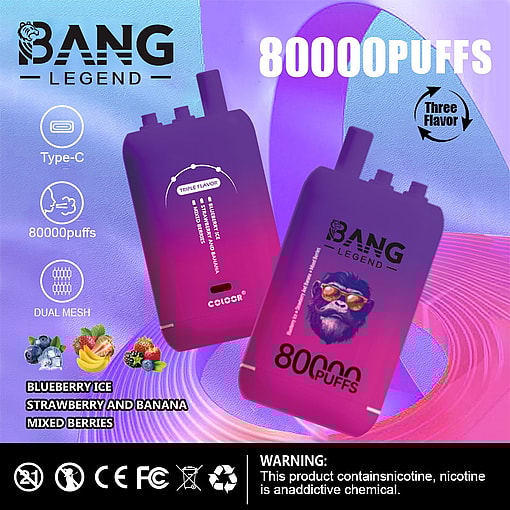 bang legend 80000 puffs three flavor switching original genuine 80k flavor switching customizable. fast shipping