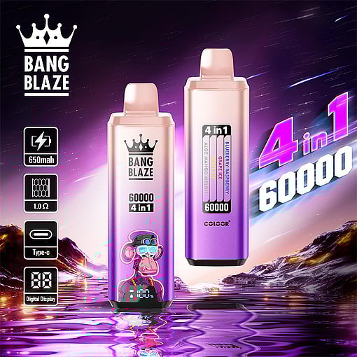 Bang Blaze 4in1 60000 puffs 4 Flavor Switching Original Genuine Intake Port 60K Customizable. Fast shipping - Imagen 7