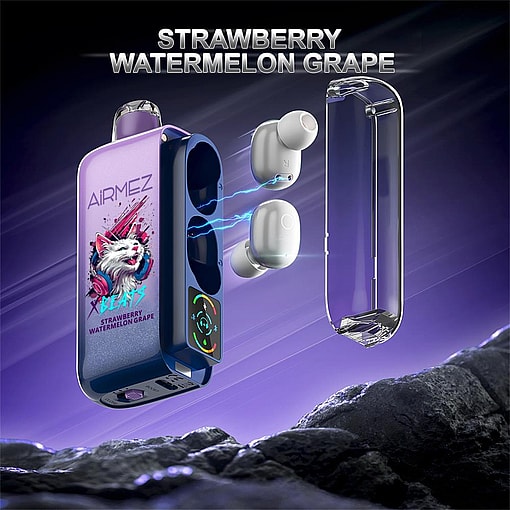 airmez xbeat 40000 puffs original wireless earphones led display disposable electronic cigarettes eu warehouse 3 5 days delivery