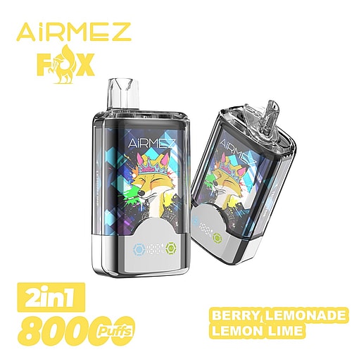 airmez fox 80000 puffs 2in1 flavor switching original genuine 80k led display type c charging port customizable fast shipping