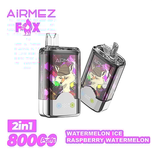 airmez fox 80000 puffs 2in1 flavor switching original genuine 80k led display type c charging port customizable fast shipping