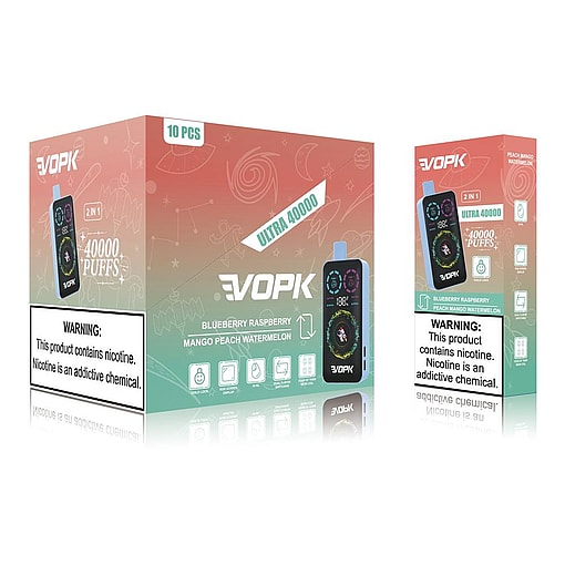vopk ultra 40000 puffs double flavor switching original genuine 40k type c charging port led display customizable. fast shipping