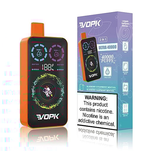vopk ultra 40000 puffs double flavor switching original genuine 40k type c charging port led display customizable. fast shipping