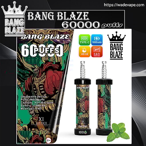 Bang Blaze 60000 puffs Original Genuine Intake Port 60K Customizable. Fast shipping
