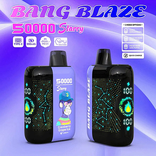 Bang Blaze Starry 50000 puffs Original Genuine Intake Port 50K Customizable. Fast shipping - Imagen 4
