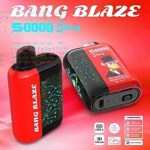 Bang Blaze Starry 50000 puffs Original Genuine Intake Port 50K Customizable. Fast shipping - Imagen 8