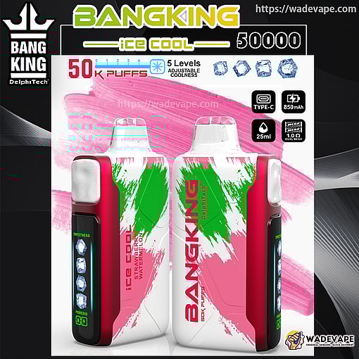 bang king ice cool 50000 puffs original genuine disposable e cigarettes 40k flavor switching customizable fast shipping