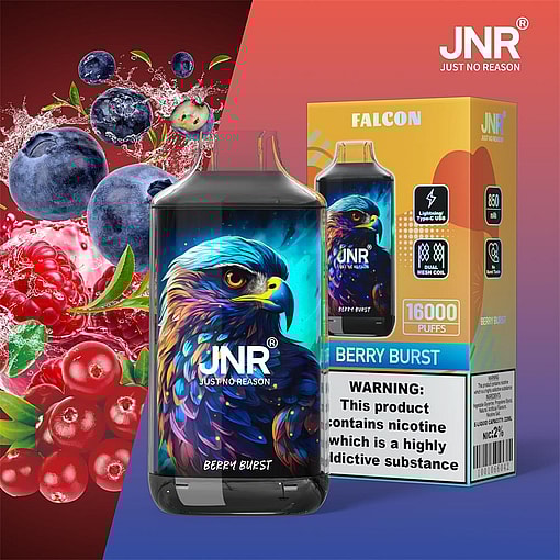 jnr falcon 16000 puffs original genuine disposable vape type c charging port crystal 16k customizable. fast shipping